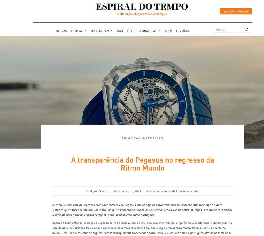 Espirito do Tempo Feature on Pegasus