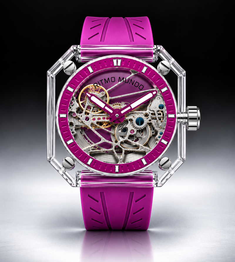 Pegasus Purple Sapphire Skeleton Automatic Watch