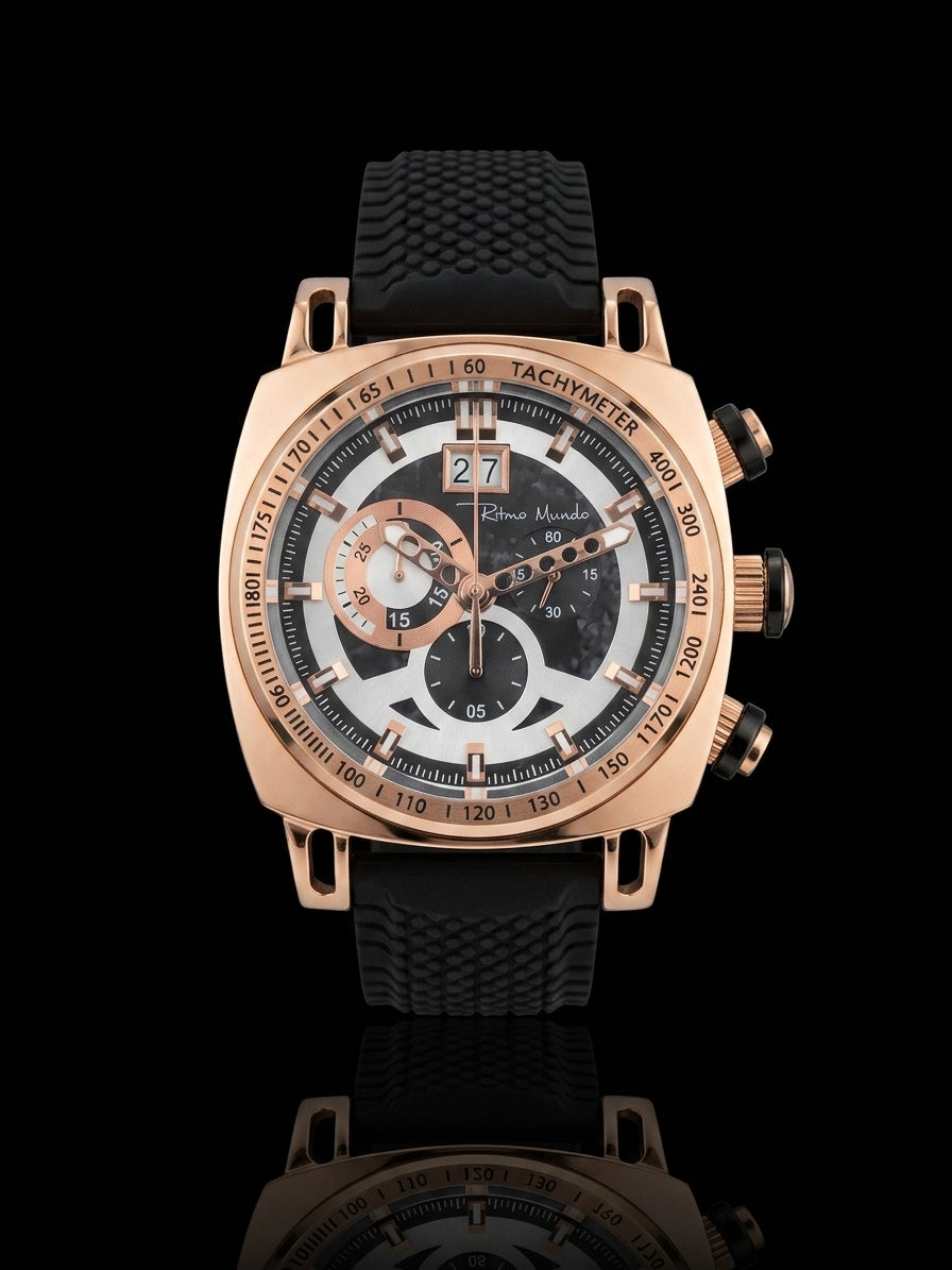 Racer 20th Anniversary Art Deco Rose Gold Black