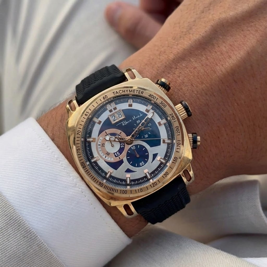 Racer 20th Anniversary Art Deco Rose Gold Black