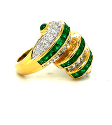 Designer Prestige Emerald & Diamond Ring