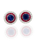 Designer Aristocrat Diamond Ruby And Sapphire Earrings