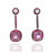 Designer Aristocrat Diamond Ruby And Pink Sapphire Dangle Earrings