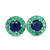 Designer Aristocrat Sapphire  And Emerald 18KW  Earrings