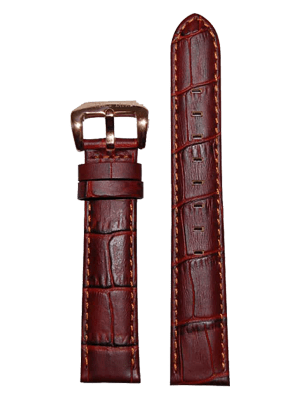 18mm Bordeaux Leather Strap