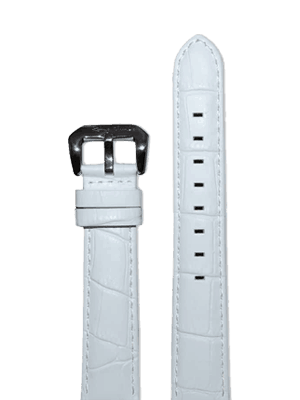 18mm White Leather Strap