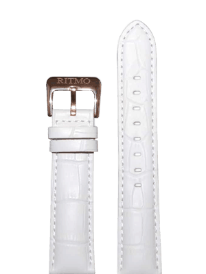 20mm White Leather Strap