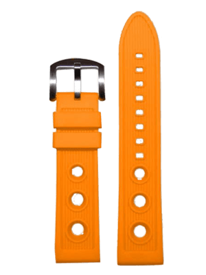 23mm Air Hole Rubber Strap Orange