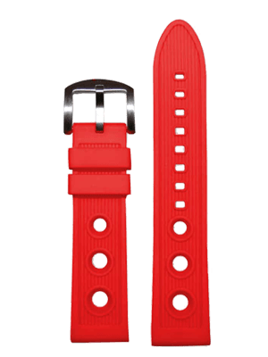 23mm Air Hole Rubber Strap Red