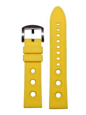 23mm Air Hole Rubber Strap Yellow