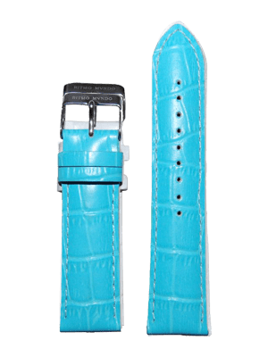 23mm Light Blue Leather Strap