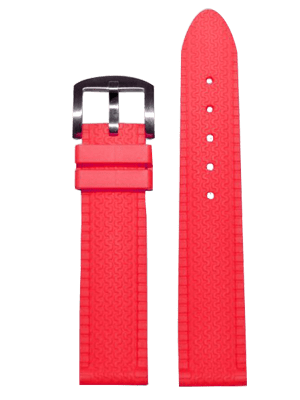 23mm Tire Tread Rubber Strap Red