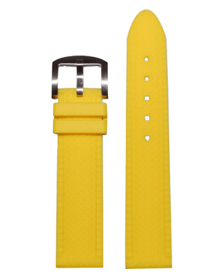 23mm Tire Tread Rubber Strap Yellow